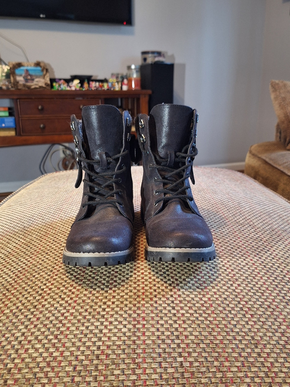 Cliffs by WHITE MOUNTAIN Brown Lace-Up Combat Boots